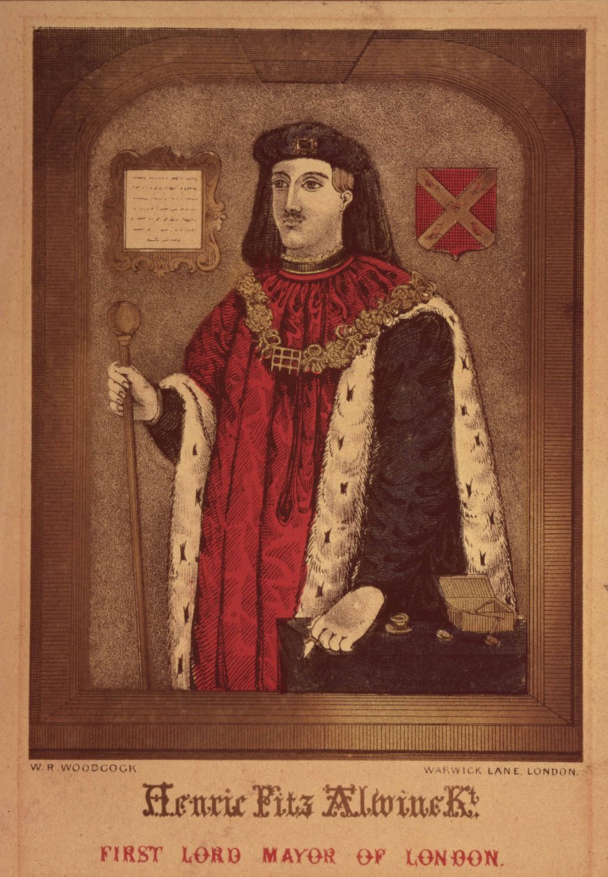 Pierwszy Lord Burmistrz Londynu – W. Woodcock (akwatinta) autorstwa English School