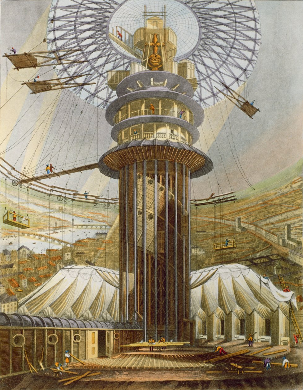 Geometryczne wejście do galerii w Koloseum, Regents Park, opublikowane w 1829 r. autorstwa English School