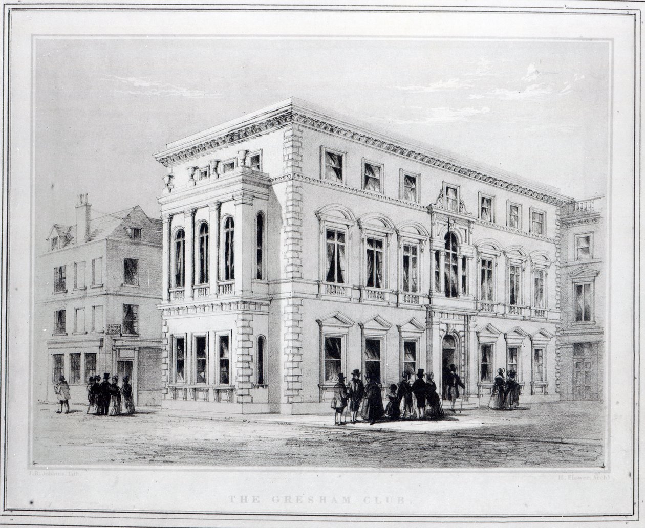 Klub Gresham, grawerowany przez J.R Jobbinsa, ok.1845-50 autorstwa English School