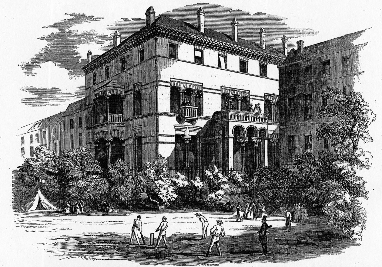 Kildare Street Club, ilustracja z „The Illustrated London News”, 1861 autorstwa English School