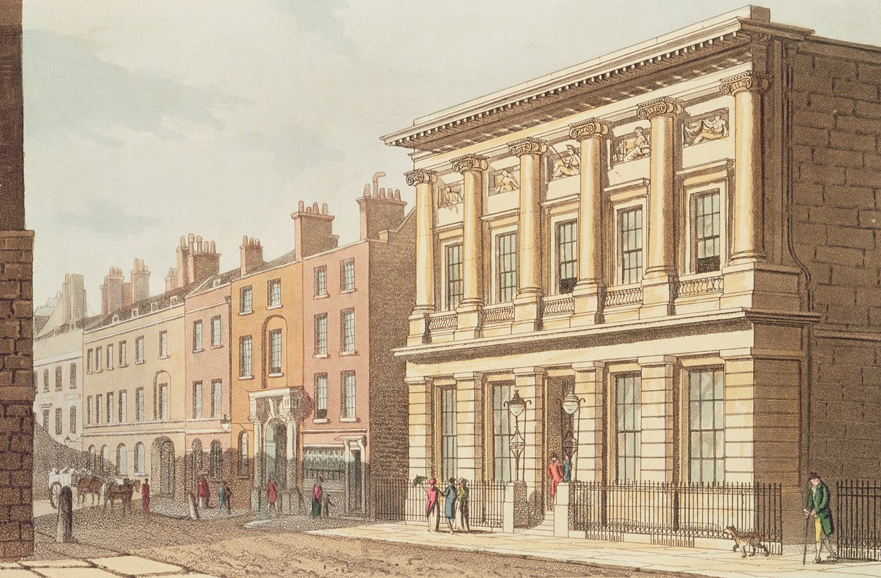 Londyńskie sale handlowe, z „Repozytorium Sztuki R.Ackermanna” 1813 autorstwa English School