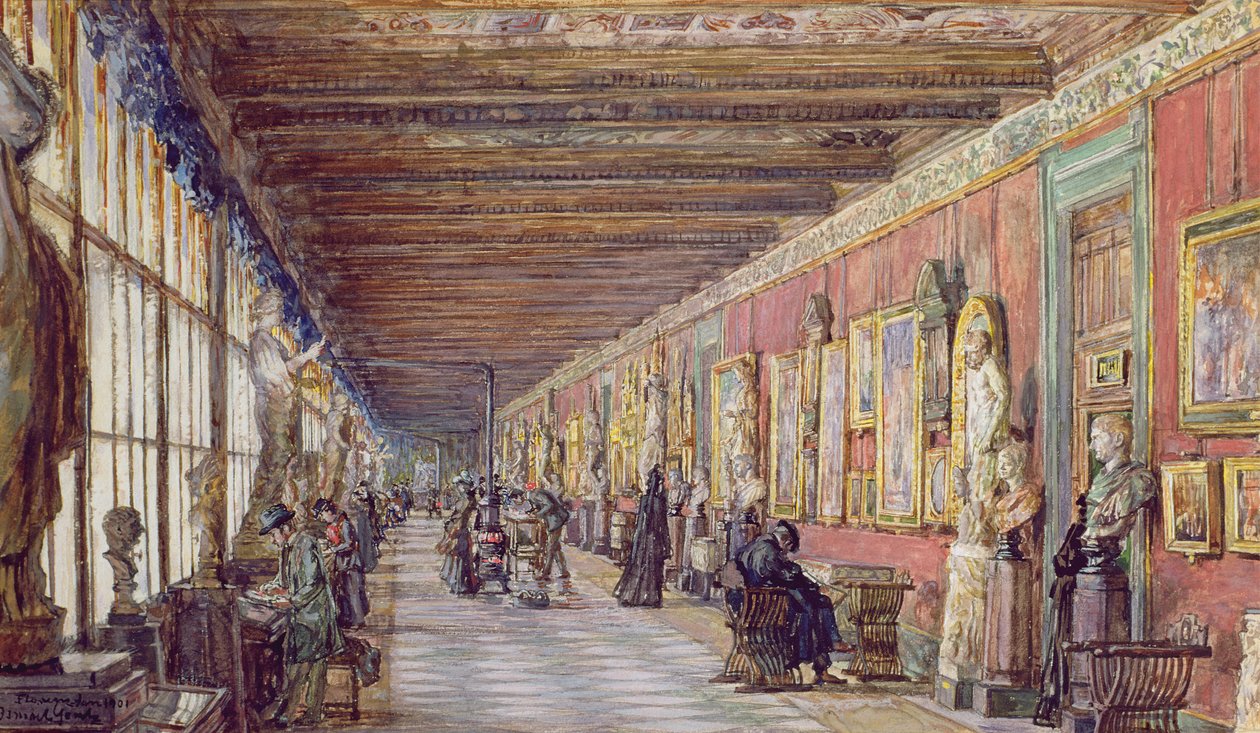 Długa Galeria, Uffizi autorstwa English School