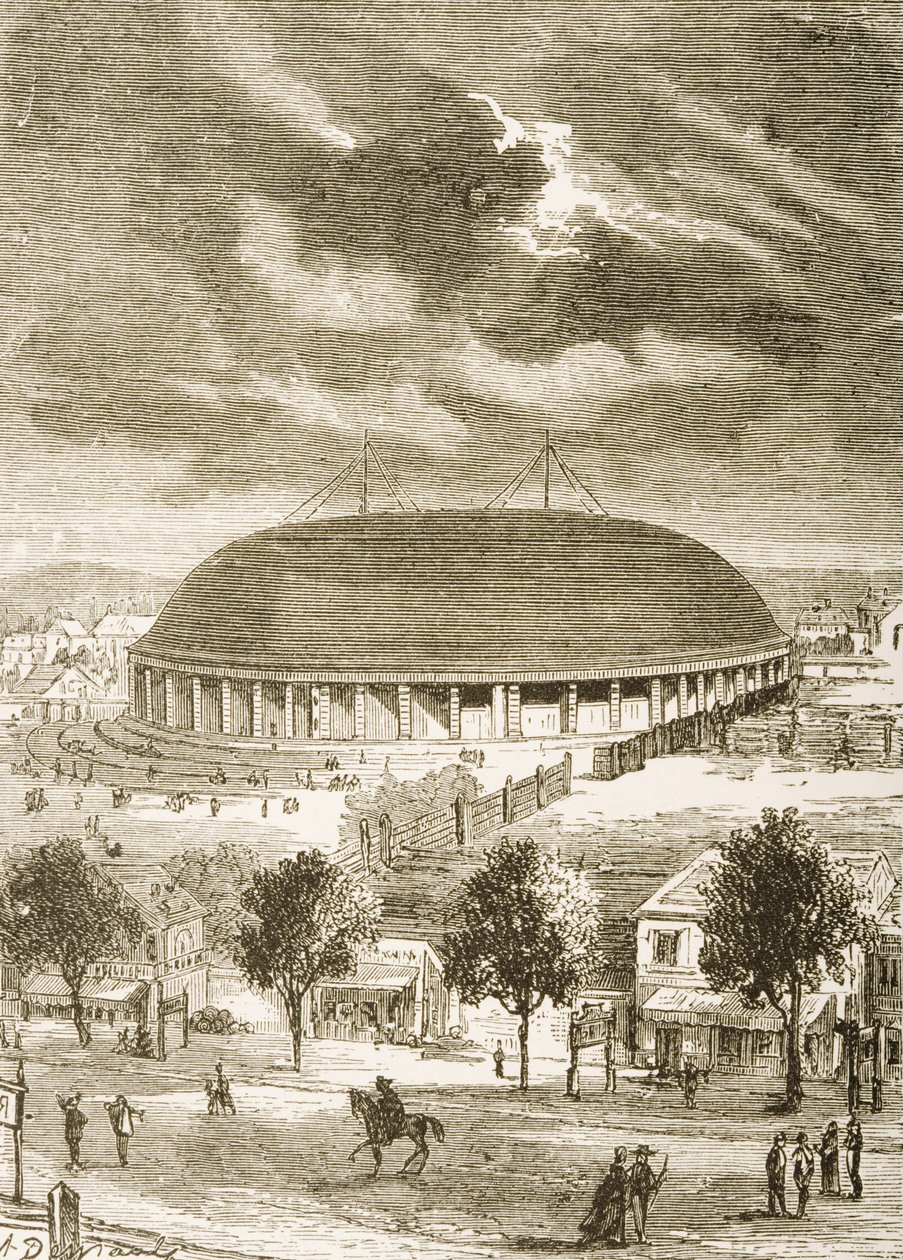 The Mormon Tabernacle, ok. 1870, z „American Pictures”, opublikowane przez The Religious Tract Society, 1876 autorstwa English School