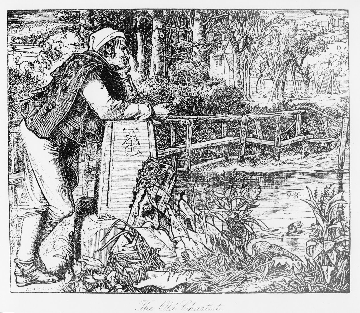 The Old Chartist, rytowany przez Sandysa, 1909 autorstwa English School