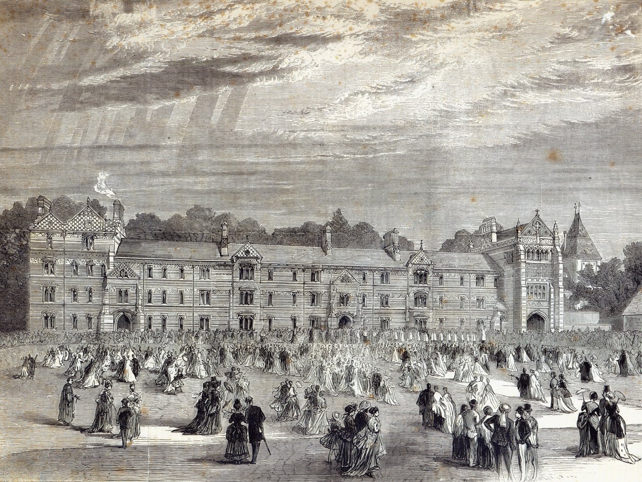 Otwarcie Keble College w Oksfordzie z „The Illustrated London News” autorstwa English School