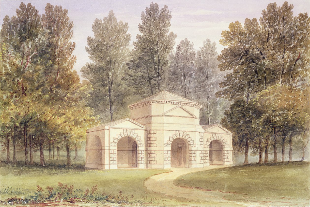 Pawilon w Kensington Gardens, 1828 autorstwa English School