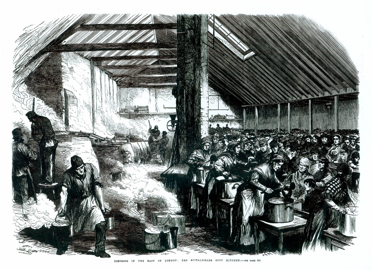 Kuchnia zupowa Spitalfields, 1867 autorstwa English School