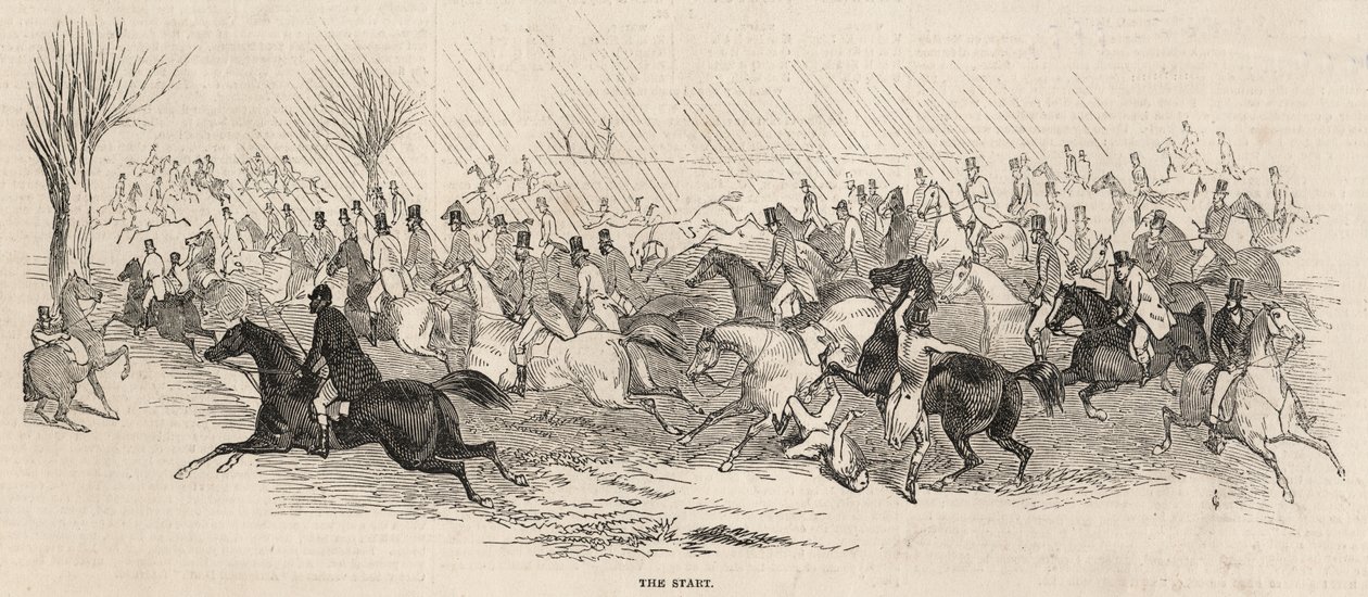 Start, z „The Illustrated London News”, 5 grudnia 1846 r. autorstwa English School