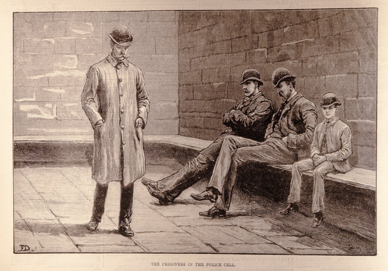The State of Ireland: The Prisoners in the Cell, z „The Illustrated London News”, 7 stycznia 1882 autorstwa English School