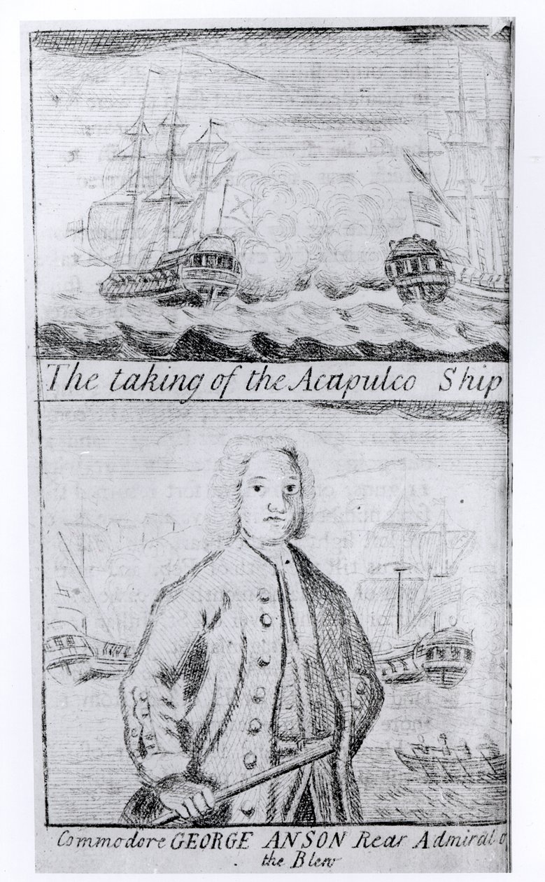 Zabranie statku Acapulco, 20 czerwca 1743 autorstwa English School