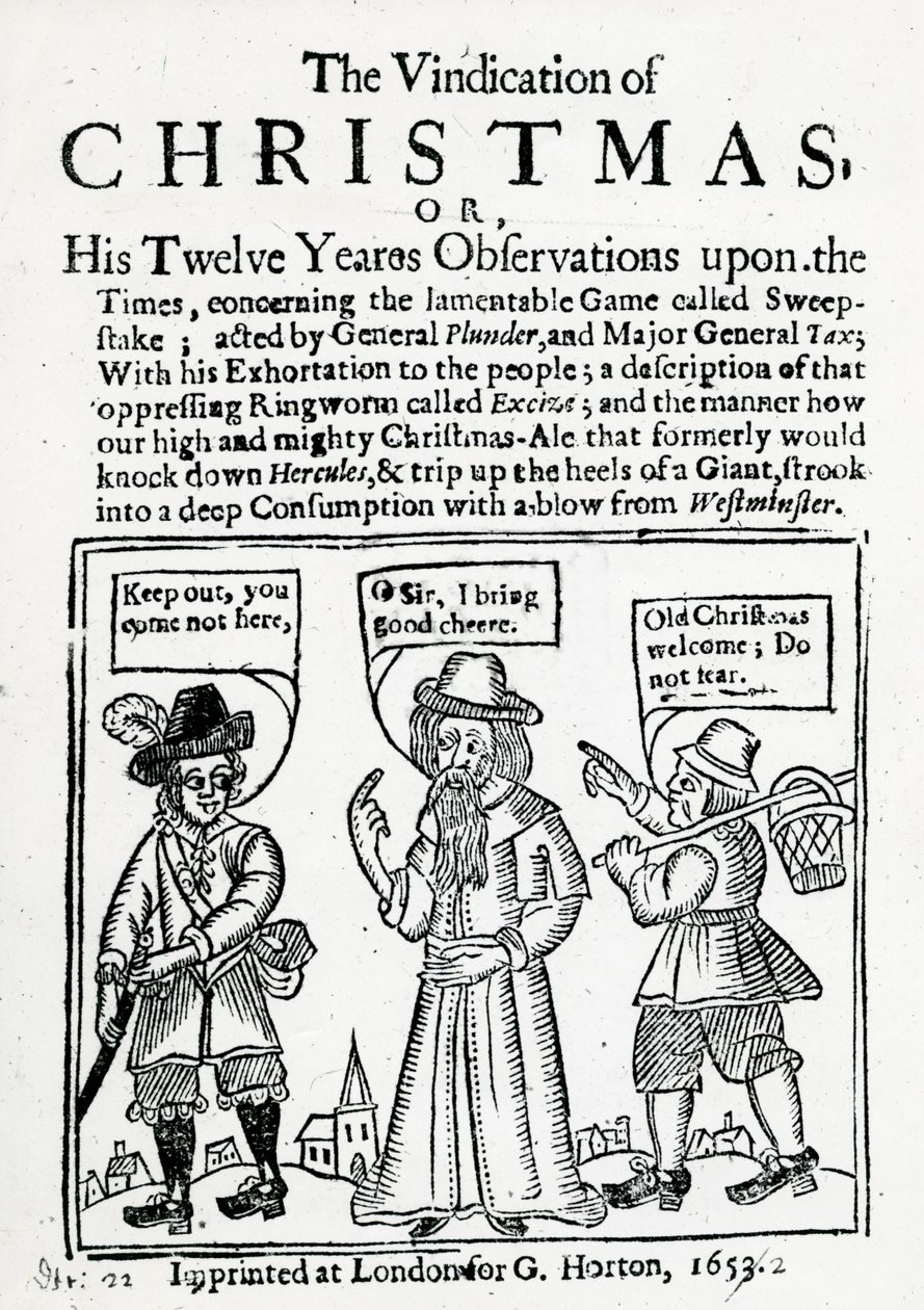 Windykacja Bożego Narodzenia, 1653 (drzeworyt i typografia) autorstwa English School