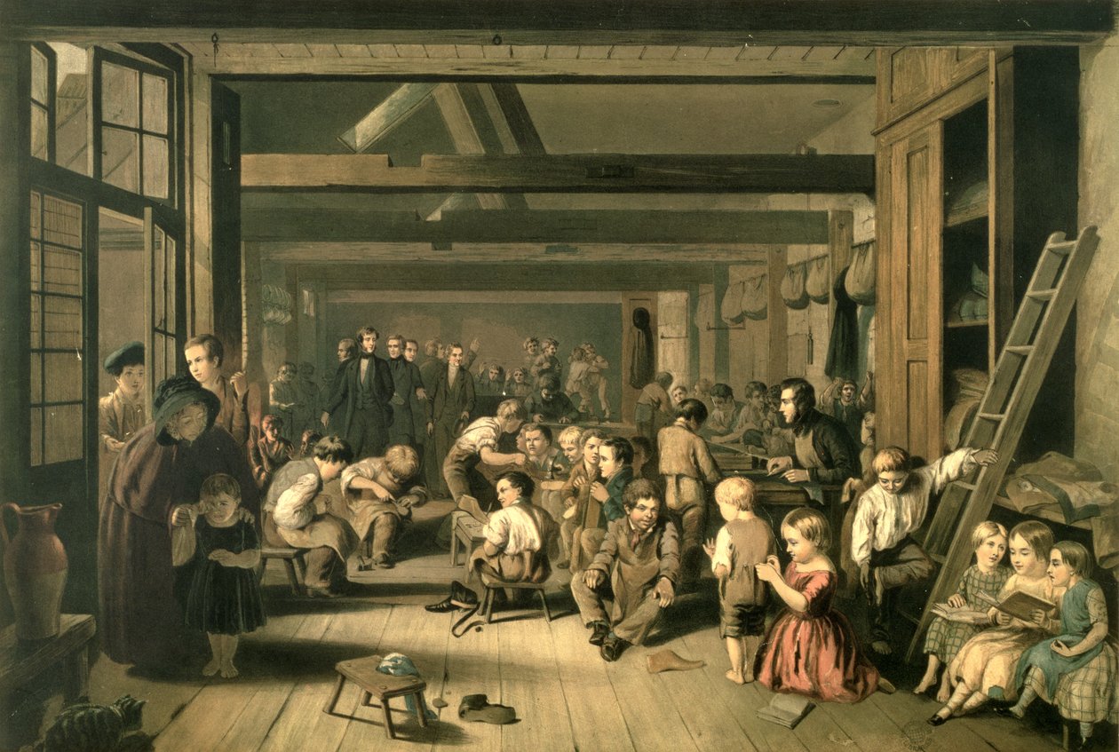 The Westminster School of Industry, Old Pye Street, wydrukowane przez Leighton Brothers autorstwa English School