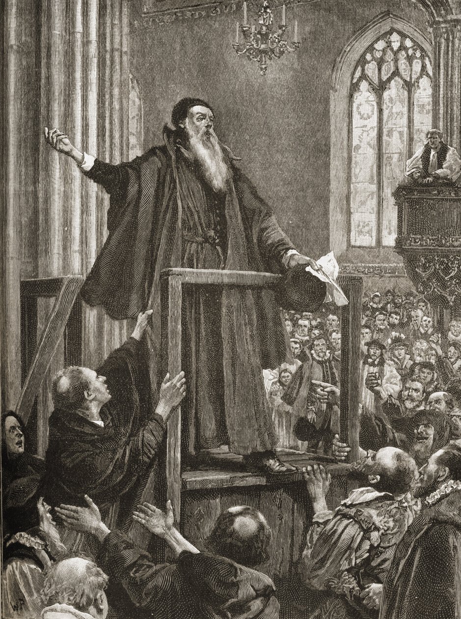 Ostatnie świadectwo Thomasa Cranmera (1489-1556) autorstwa English School