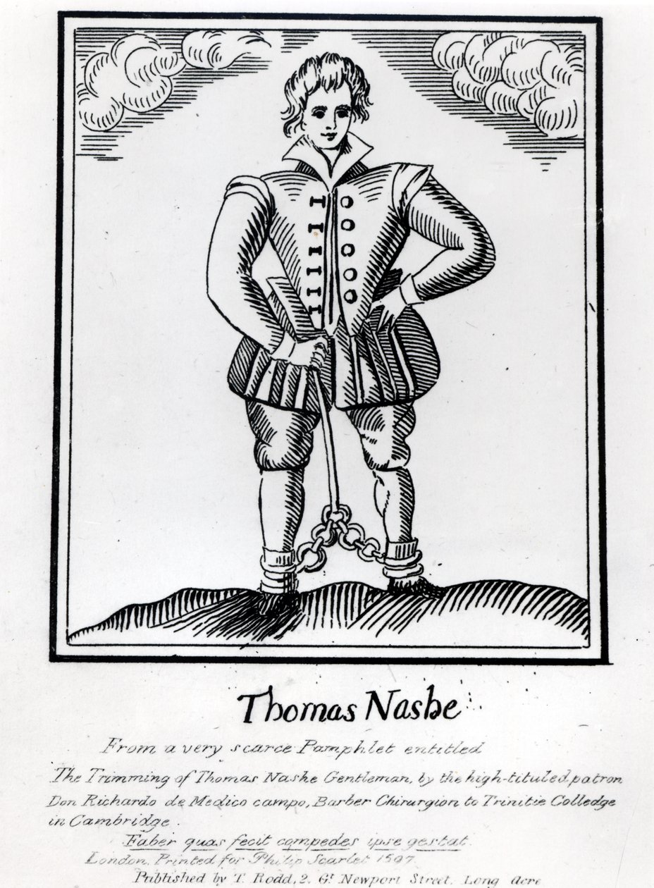 Thomas Nashe (1567-c.1601), z broszury, wyd. w 1597 autorstwa English School