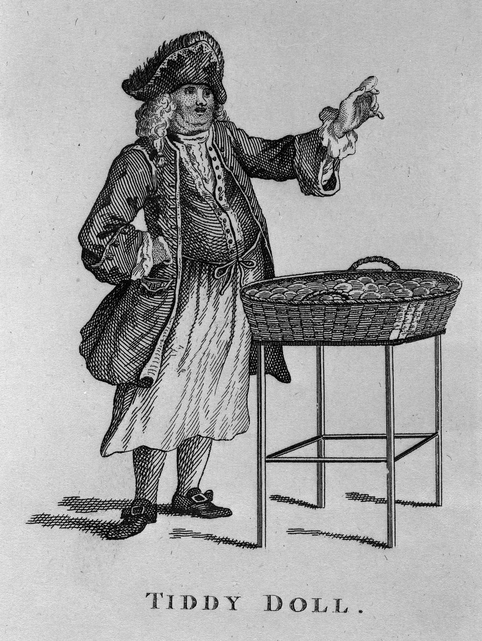 Tiddy Doll, sprzedawca pierników, z "Cries of London", opublikowane w 1813 r. autorstwa English School
