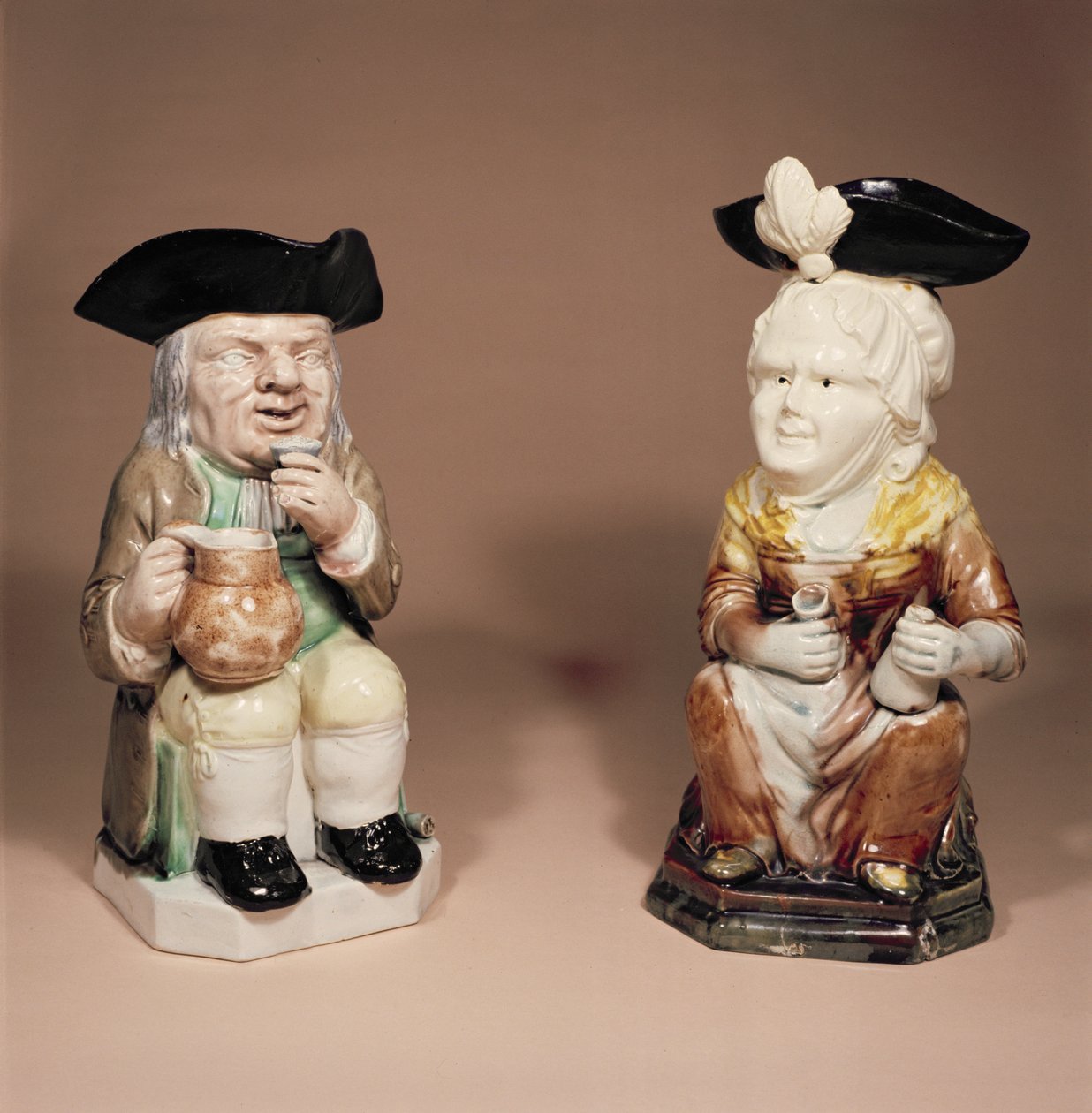 Dzbanek Toby i dzbanek Martha Gunn R.Wood, ok. 1770 (kamionka) autorstwa English School