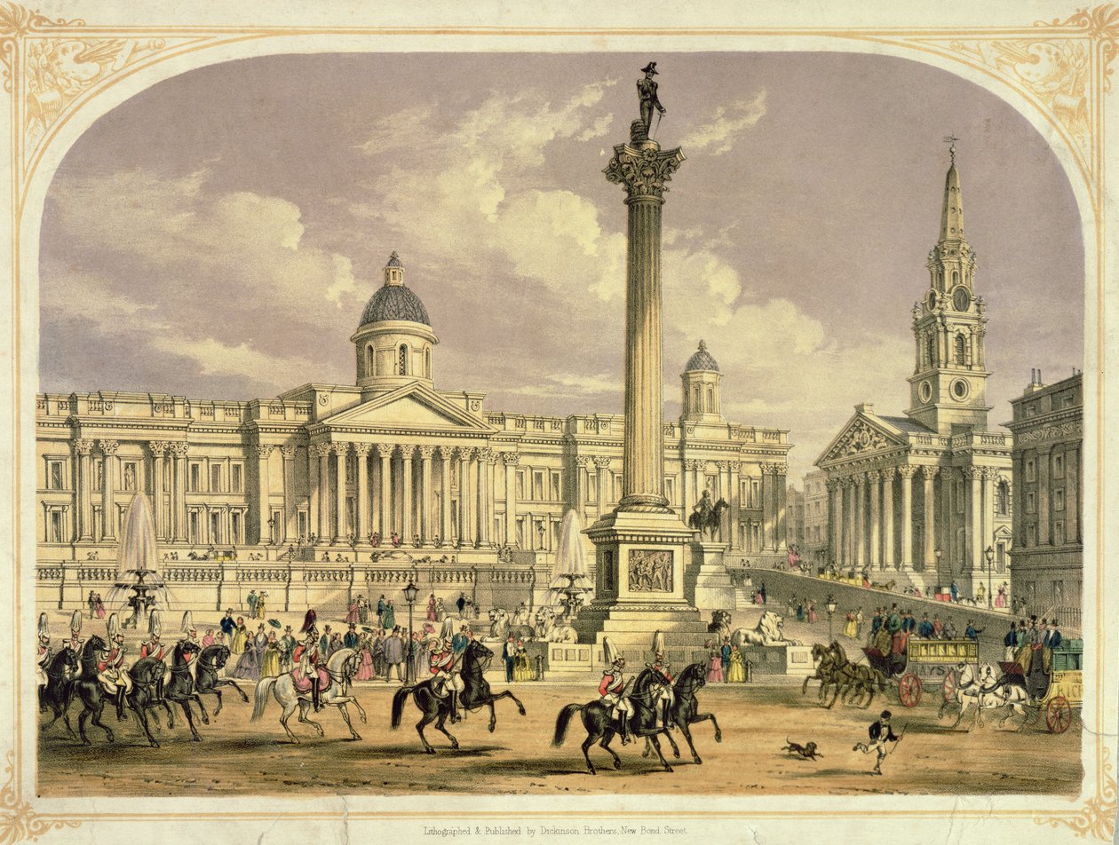 Trafalgar Square, wyd. braci Dickinson, XIX w. (druk) autorstwa English School