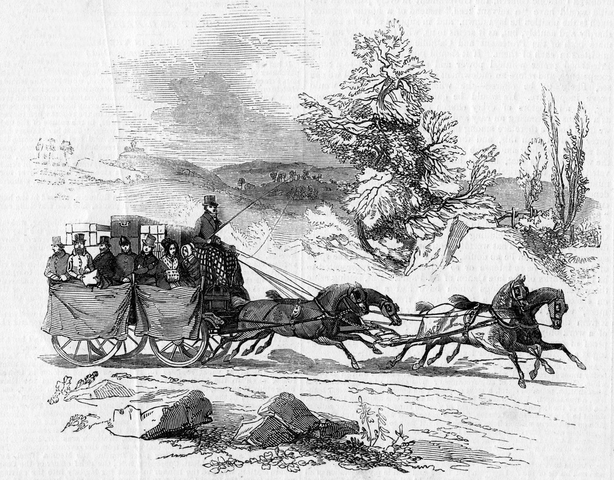 Podróżowanie po południowej i zachodniej Irlandii w 1845 r. autorstwa English School