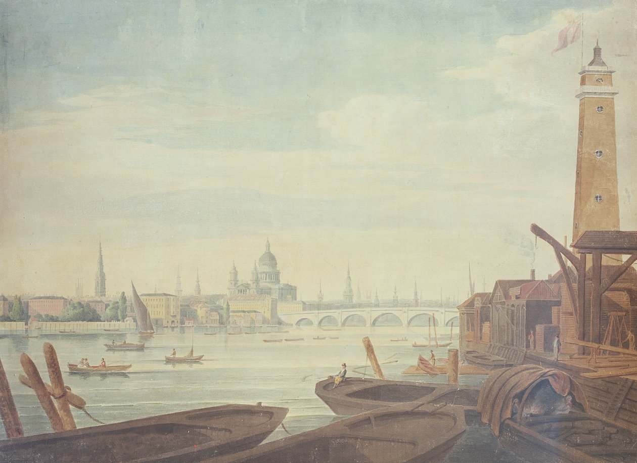Widok świątyni, mostu św. Pawła i Blackfriars z Manufaktury Maltby