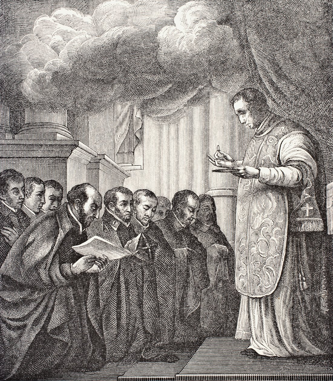 Ślub pierwszych Towarzyszy św. Ignacego, 1878 r. autorstwa English School