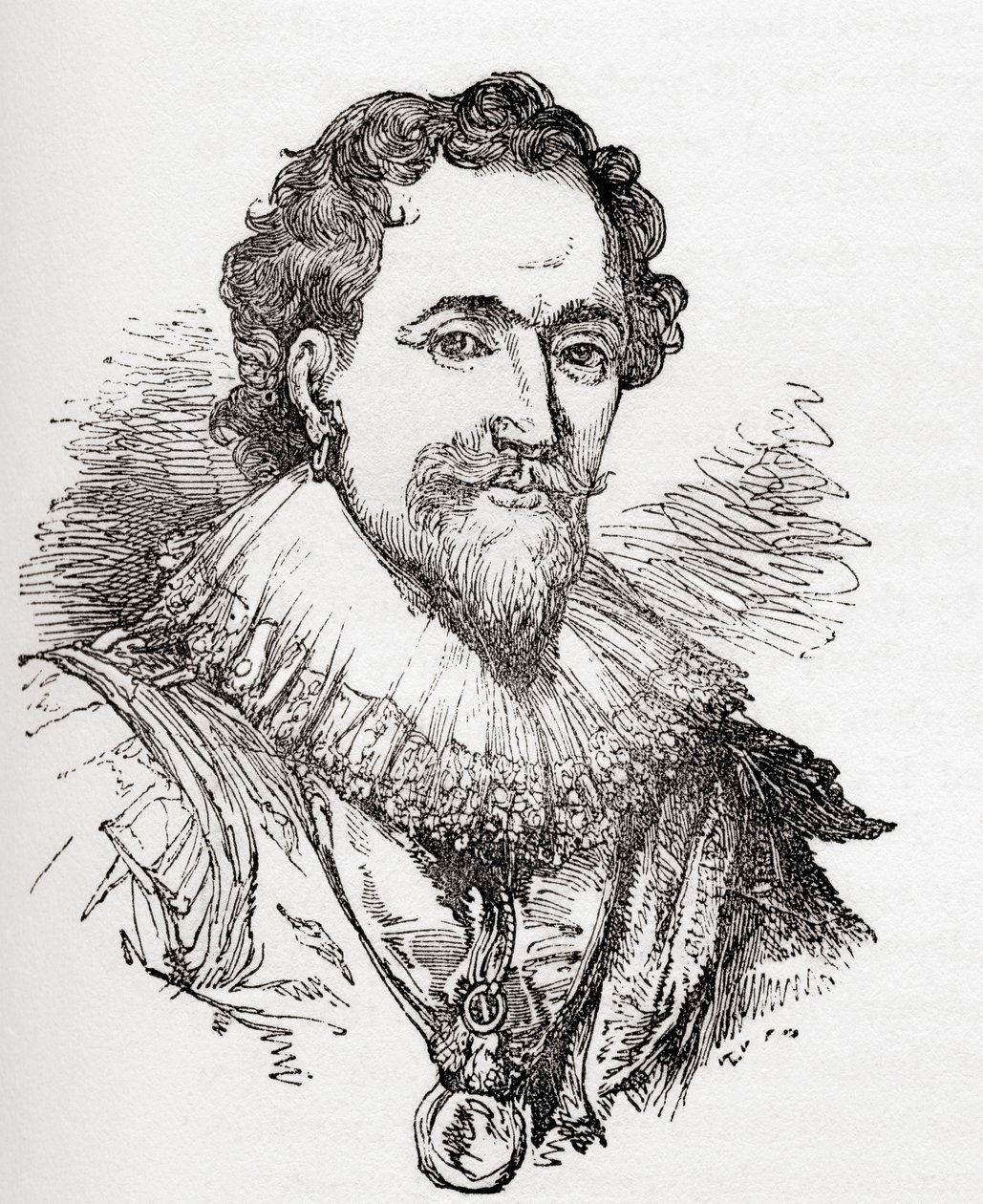 William Herbert, 3. hrabia Pembroke, 1580 - 1630. Angielski szlachcic, polityk i dworzanin ze Starej Anglii: Muzeum Obrazów, wyd. 1847 autorstwa English School