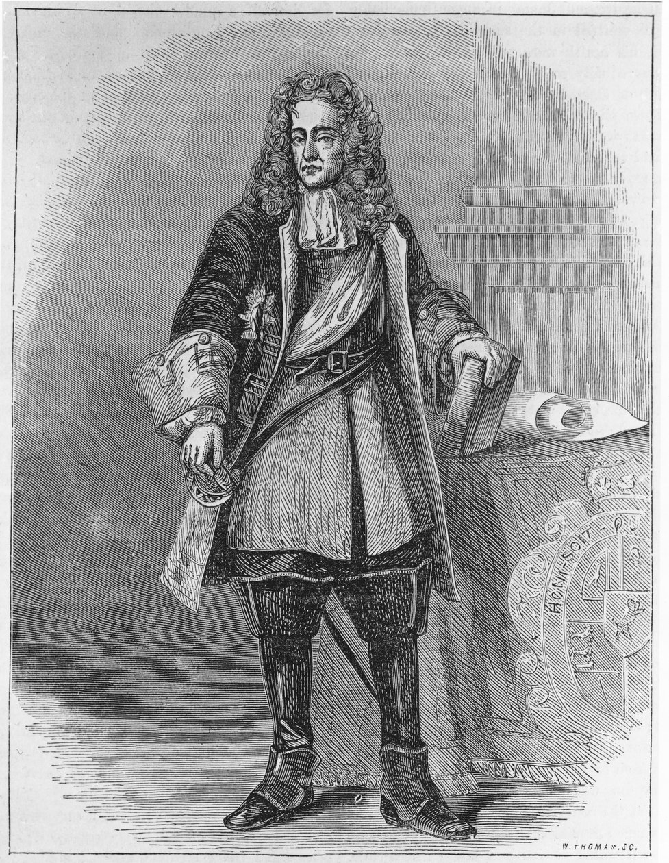 William II, Prince of Orange (1626-50) grawerowane przez W. Thomasa (bundw) autorstwa English School