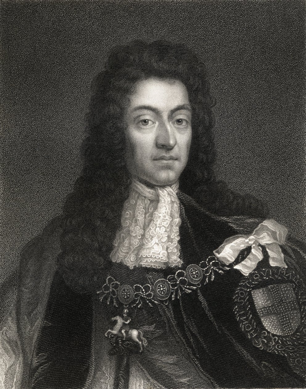 Wilhelm III (1650-1702) Książę Orański i król Anglii, z „Galerii Portretów”, opublikowana w 1833 r. autorstwa English School