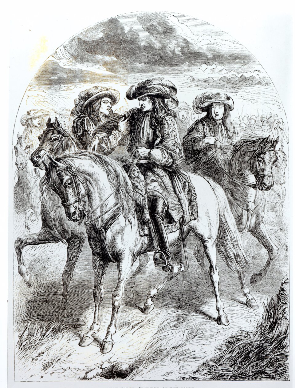 Wilhelm III (1650-1702) ranny w bitwie pod Boyne, 1 lipca 1690 autorstwa English School
