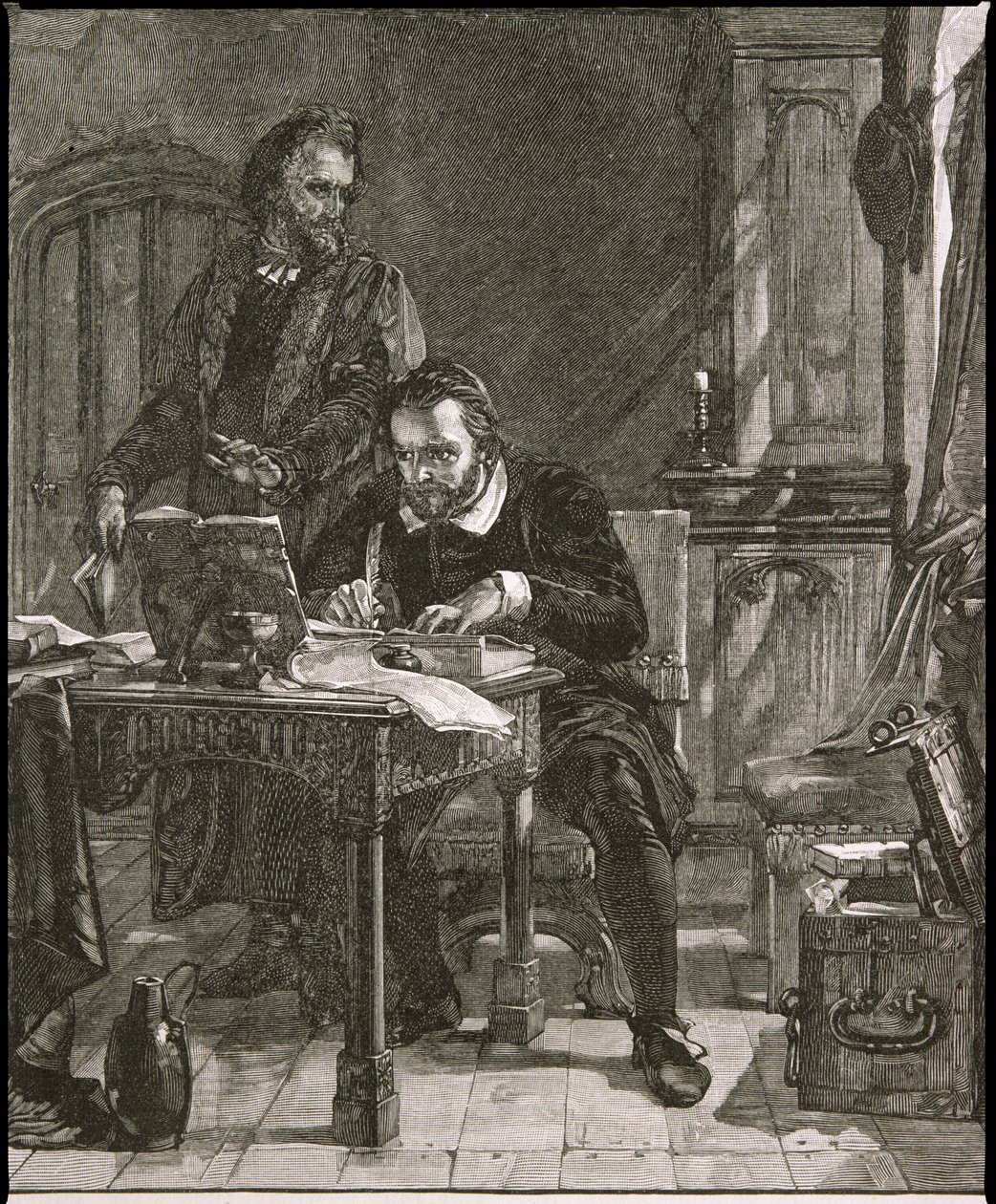 William Tyndale (ok.1492-1536) w pracy autorstwa English School