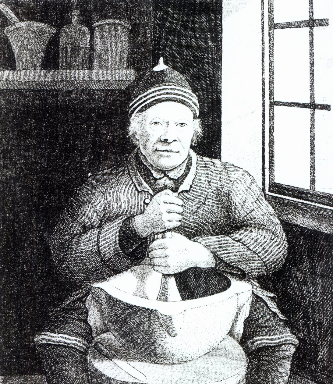 William Wilson, powszechnie nazywany Mortar Willie, lat 107, 1815 autorstwa English School