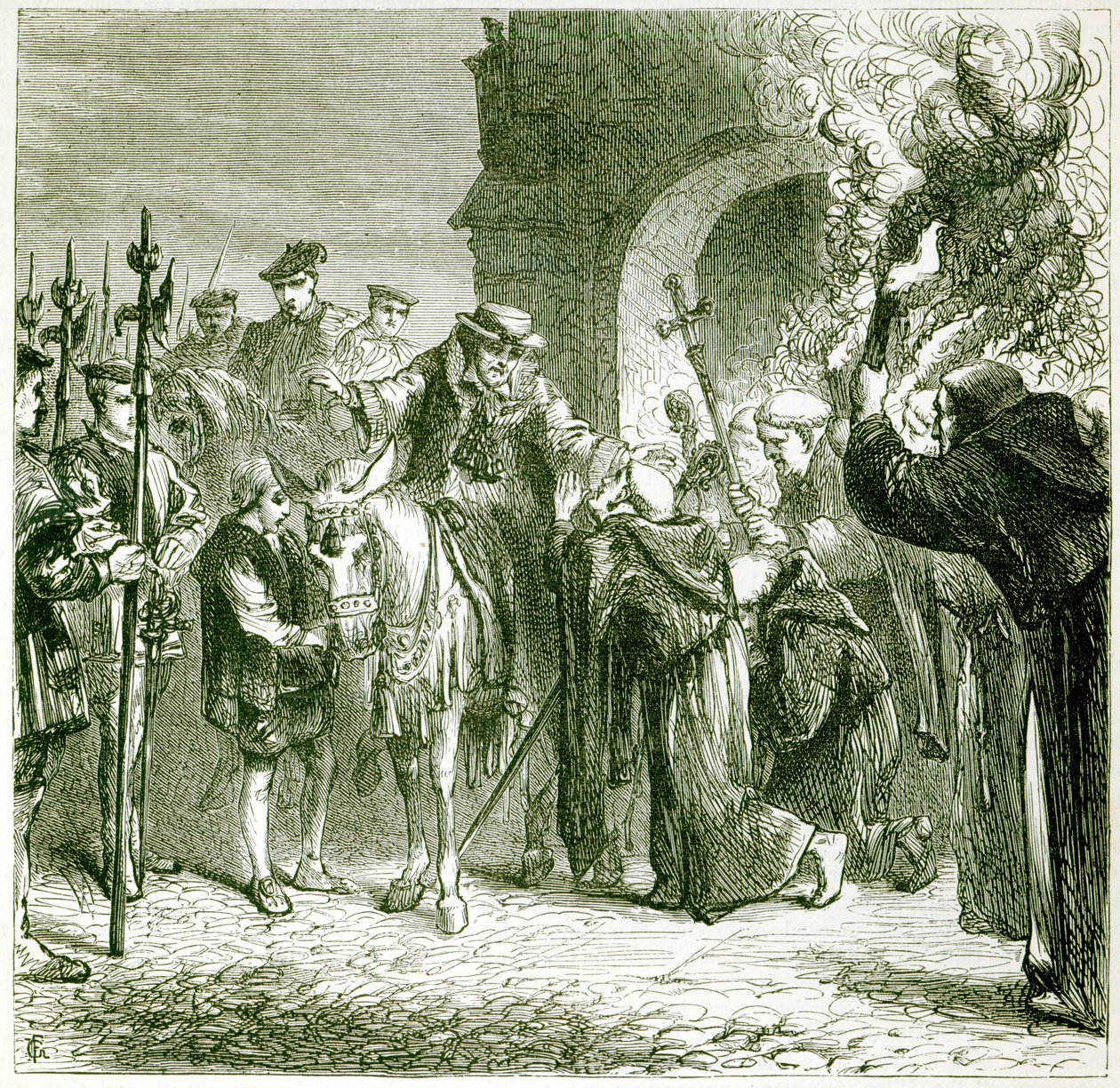 Wolsey w Leicester autorstwa English School