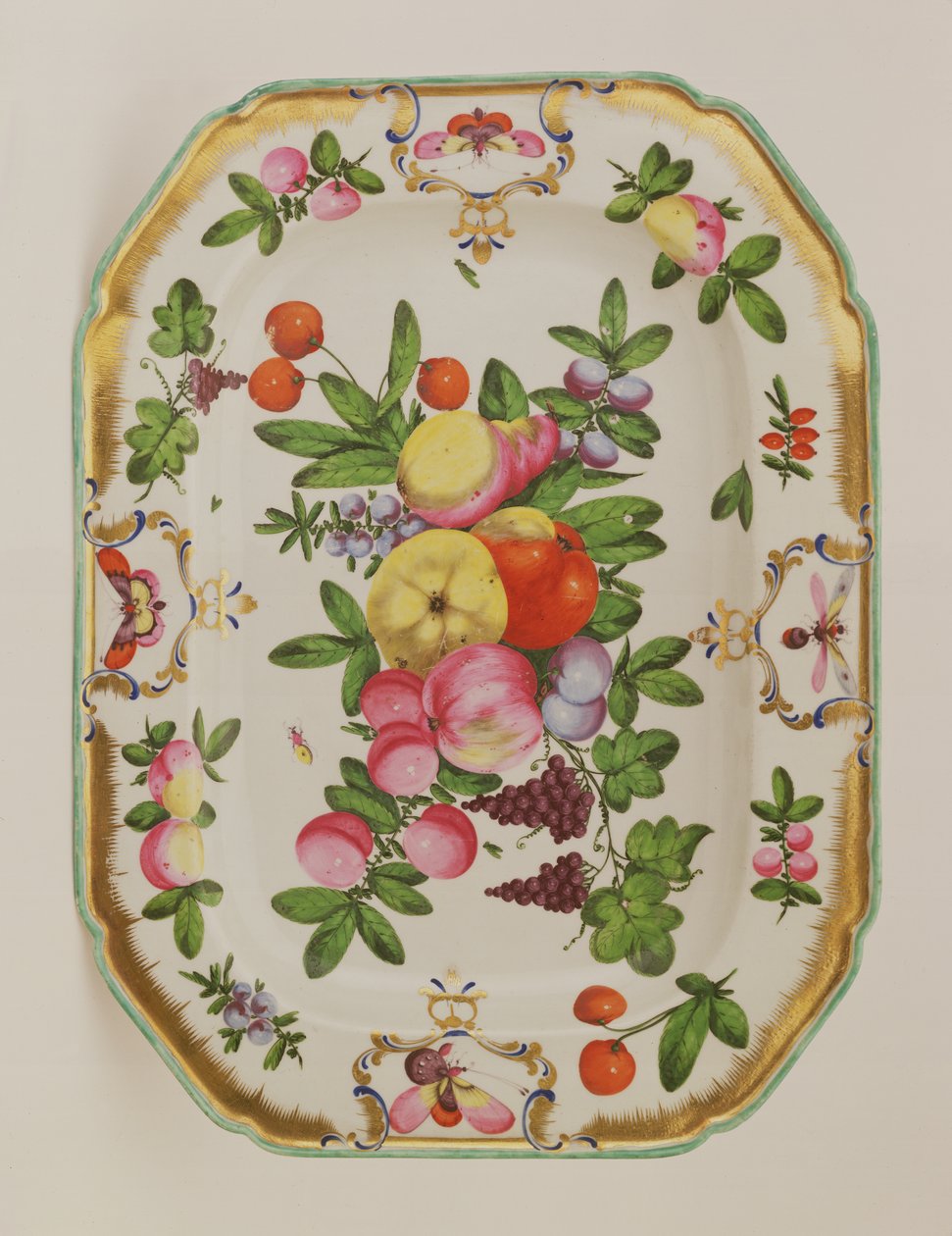 Podłużne naczynie Worcester ze służby księcia Gloucester, 1775-78 (porcelana) autorstwa English School