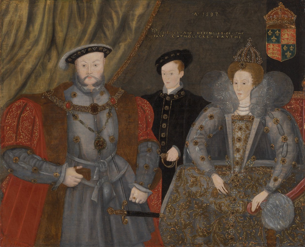 Henryk VIII, Elżbieta I i Edward VI autorstwa English