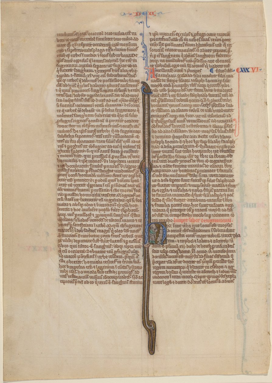 Rękopis Rękopis z Biblii (Księga Powtórzonego Prawa) autorstwa English 13th Century