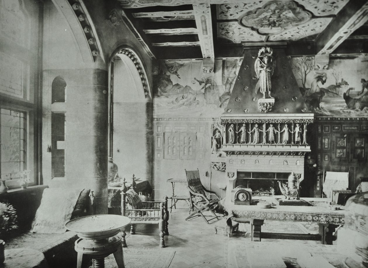 9 Melbury Road: salon, 1890 autorstwa English Photographer
