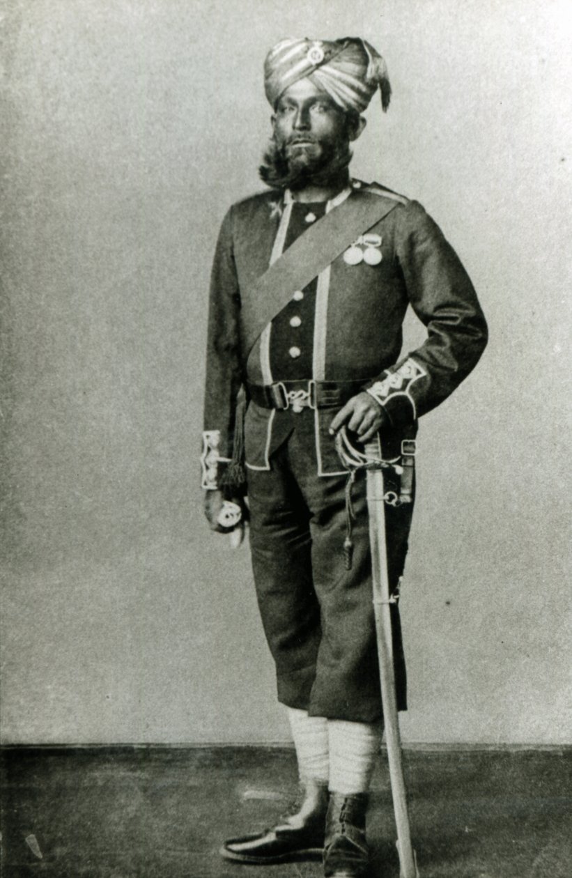 Bengalski piechur, ok. 1900 (b/w zdjęcie) autorstwa English Photographer