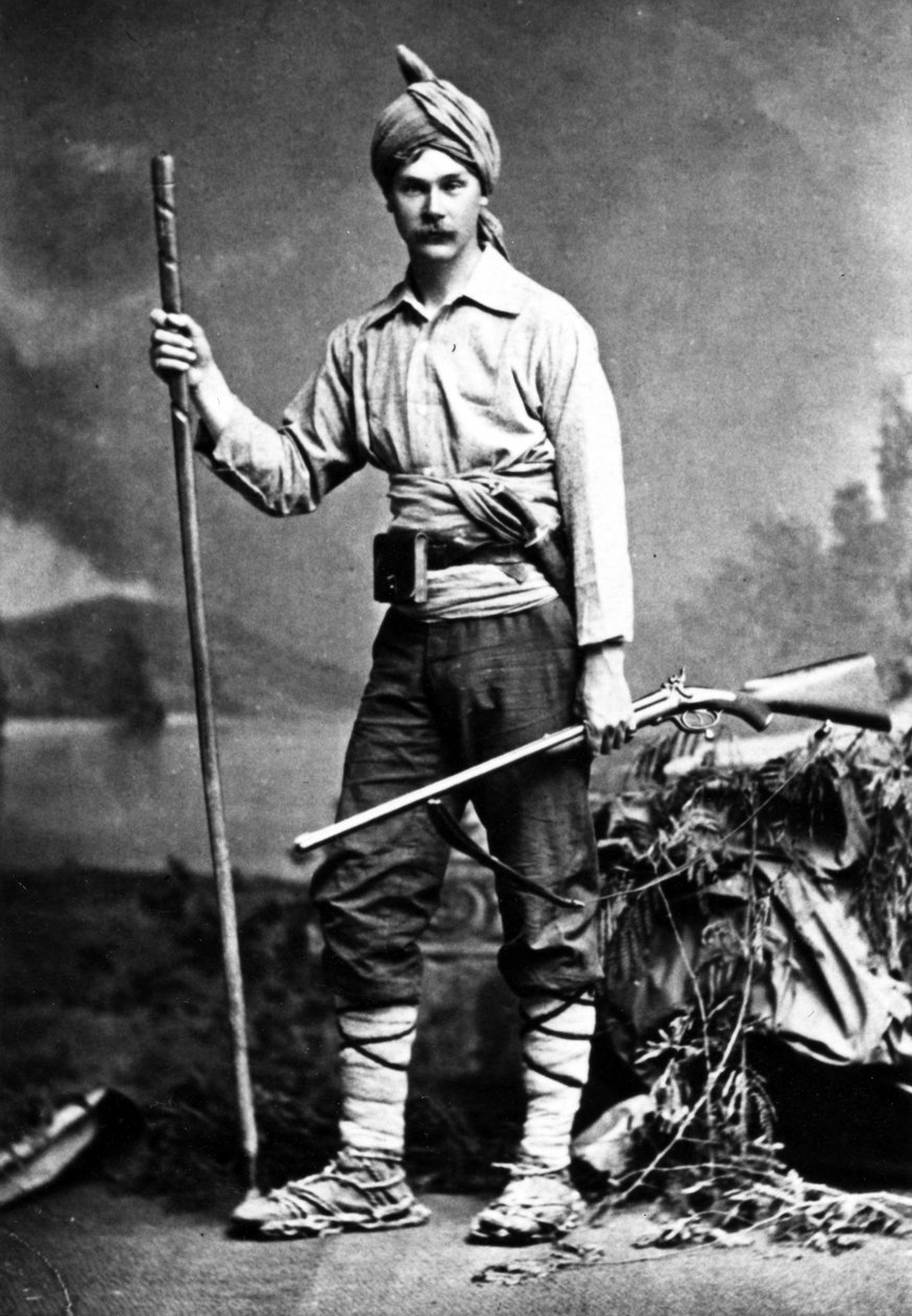 Brytyjski myśliwy w Indiach, ok. 1870 autorstwa English Photographer