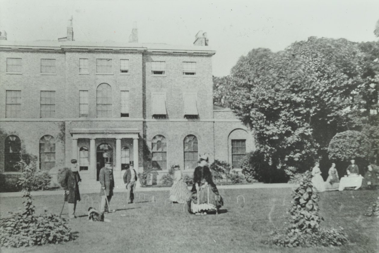 Broomwood House, Broomwood Road: elewacja tylna, Londyn, 1890 autorstwa English Photographer
