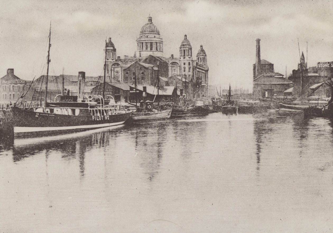 Canning Dock, Liverpool (czarno-białe zdjęcie) autorstwa English Photographer