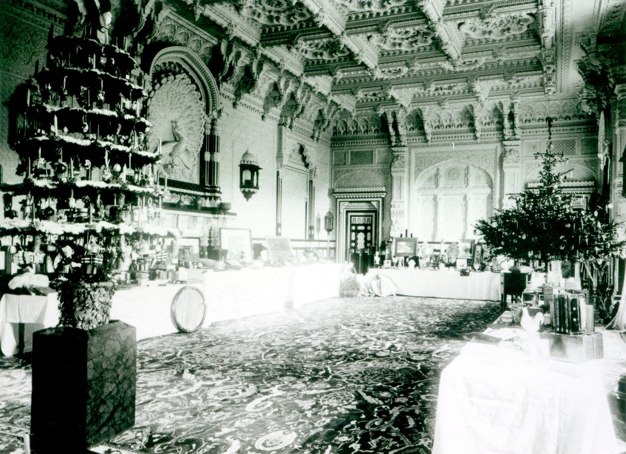Świąteczne stoły w sali Durbar w Osborne House, 1900 autorstwa English Photographer
