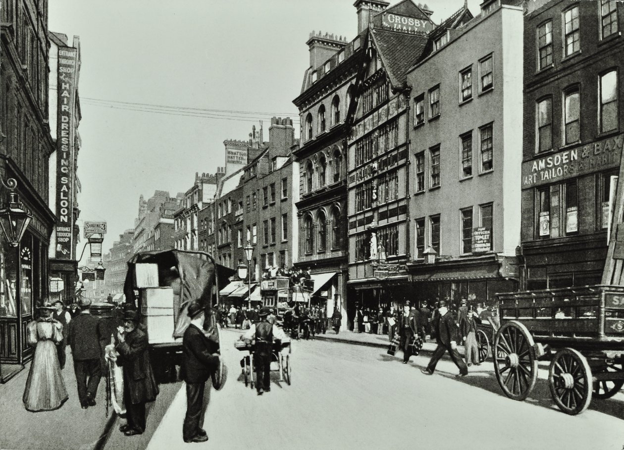 Crosby Hall, Bishopsgate: strona wschodnia, Londyn, 1890 autorstwa English Photographer