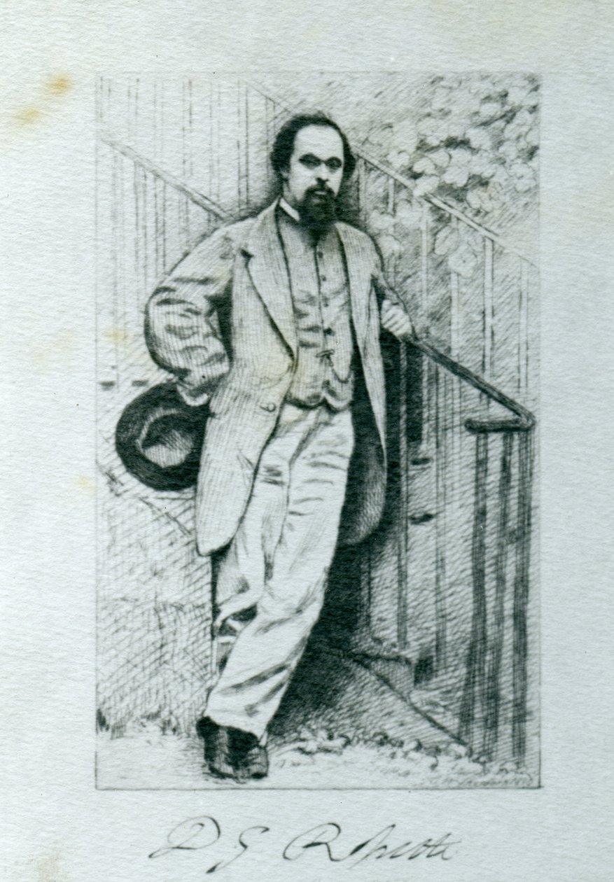 Dante Gabriel Rossetti (1828-82) autorstwa English Photographer
