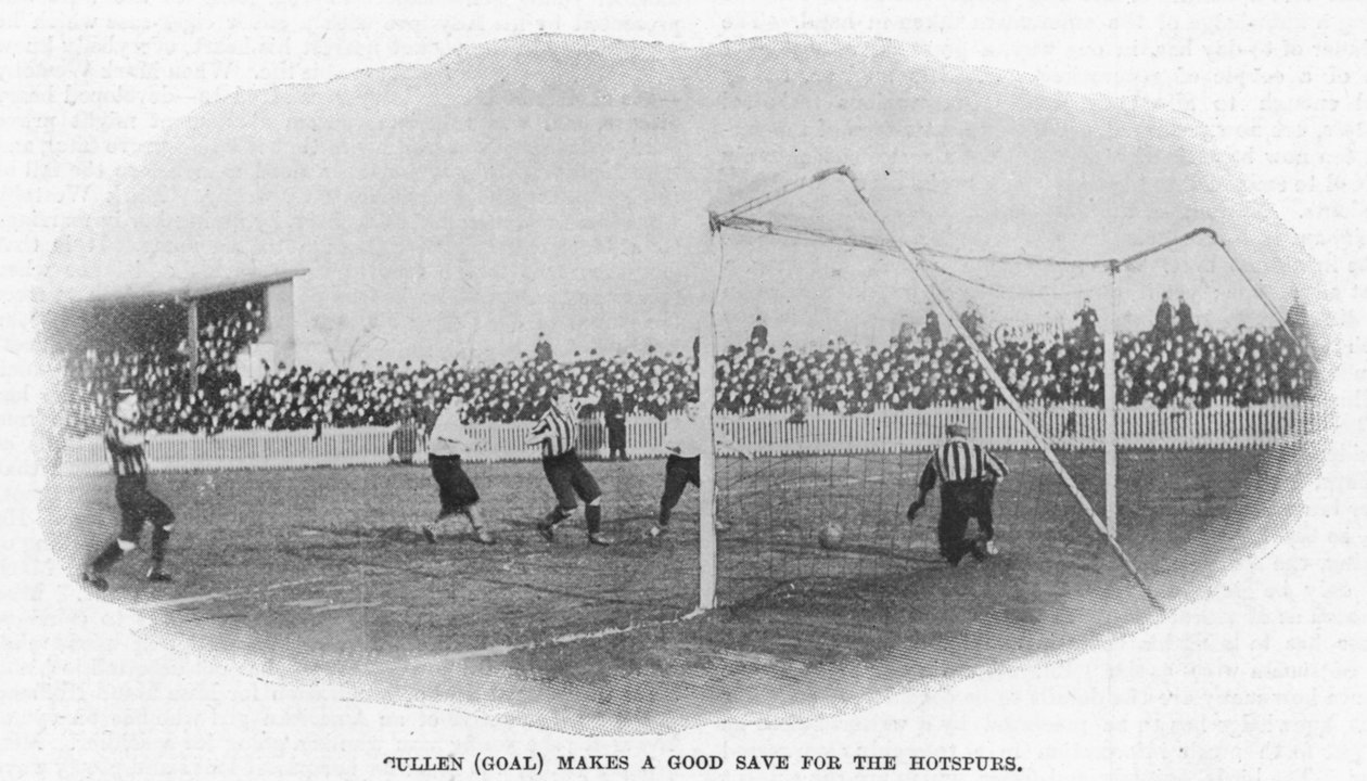 Gullen robi dobre oszczędności dla Hotspurs, 1899 autorstwa English Photographer