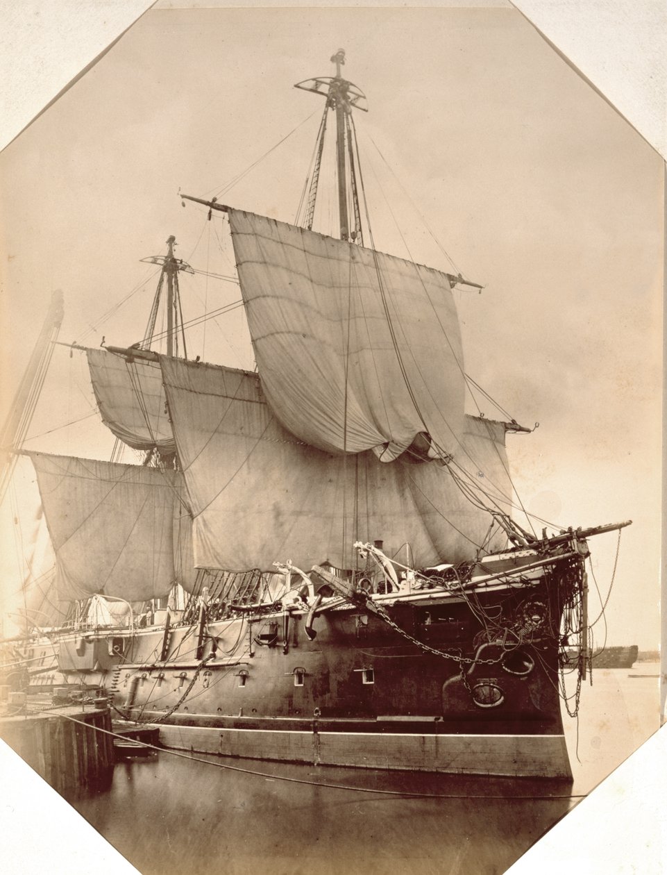 HMS Triumph, 1870 (zdjęcie w sepii) autorstwa English Photographer