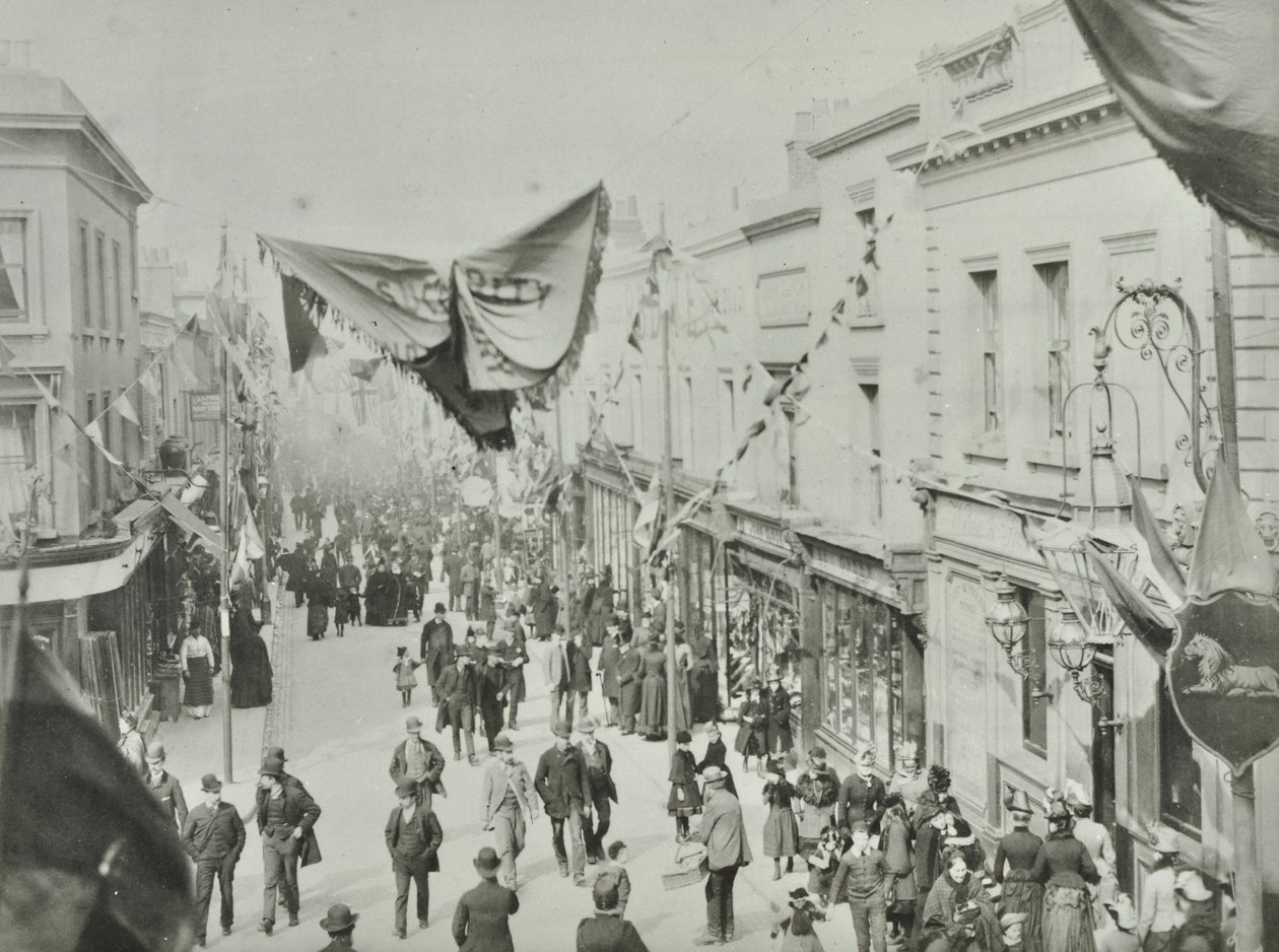 Hare Street: otwarcie promu Woolwich, 1889 autorstwa English Photographer