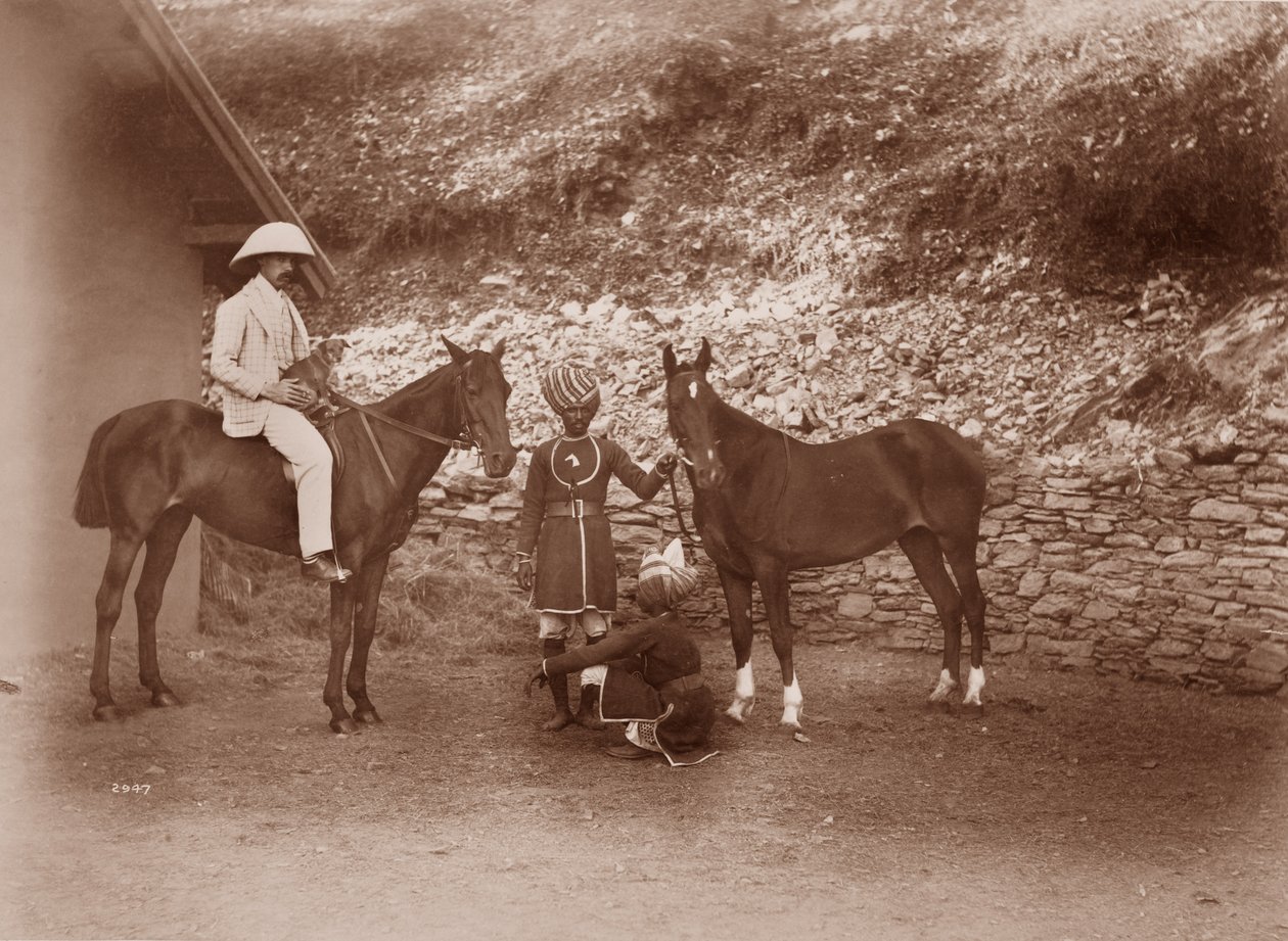 Konie w Simli, Queen Mab i Gladys autorstwa English Photographer