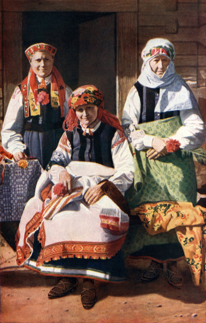 Łotwa: Chłopi z Rucavy (zdjęcie kolorowe) autorstwa English Photographer