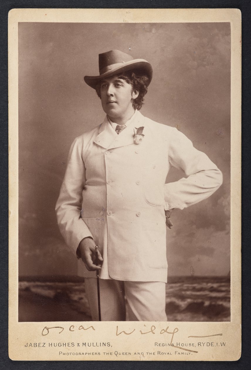 MS 81783 A, Oscar Wilde, ok. 1893 (zdjęcie czarno-białe) autorstwa English Photographer