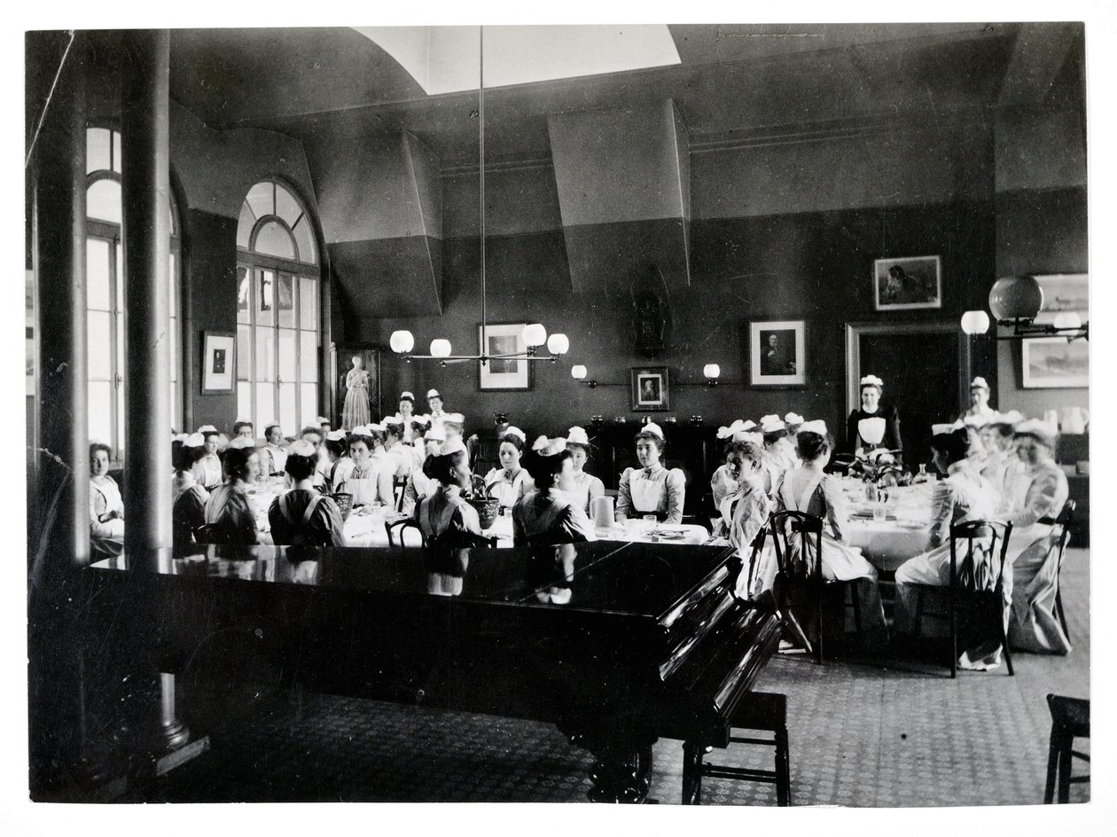 Jadalnia Nightingale Home, szpital St. Thomass autorstwa English Photographer