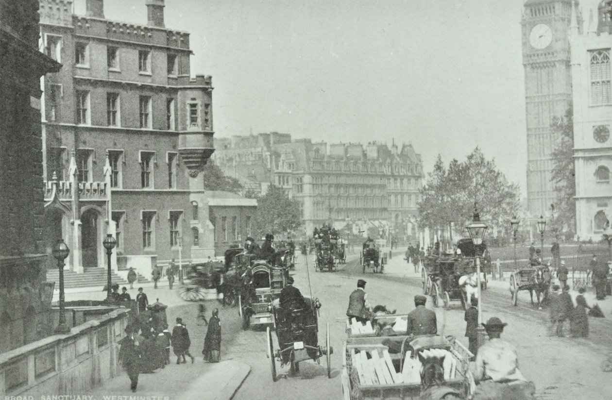 Parliament Square, Westminster LB: Szerokie Sanktuarium z widokiem na Plac Parlamentu, 1896 autorstwa English Photographer